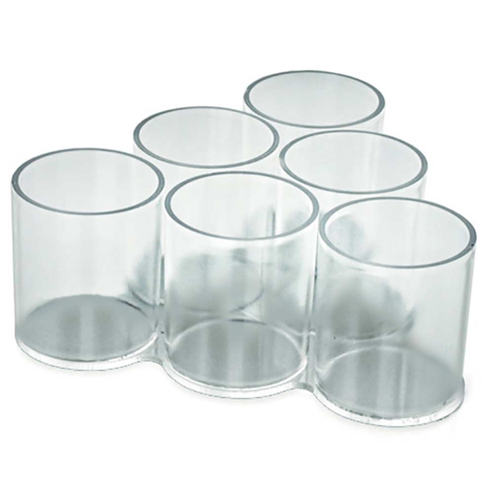 Azar Displays 6-Cup Triangular Display, 2-1/2in x 6-3/4in x 6-3/4in, Clear MPN:225594
