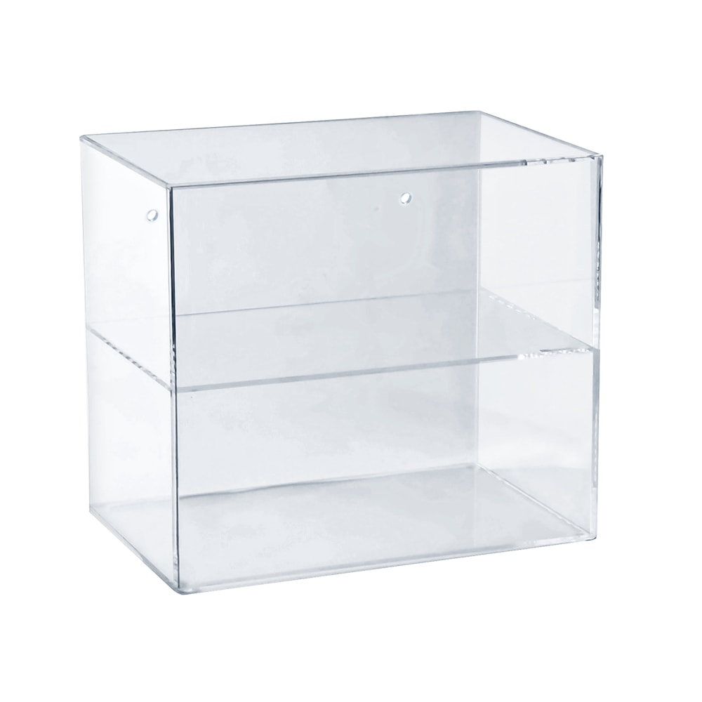 Azar Displays Acrylic Countertop Open Case With 1 Shelf, 12-1/4inH x 14inW x 9inD, Clear MPN:255655