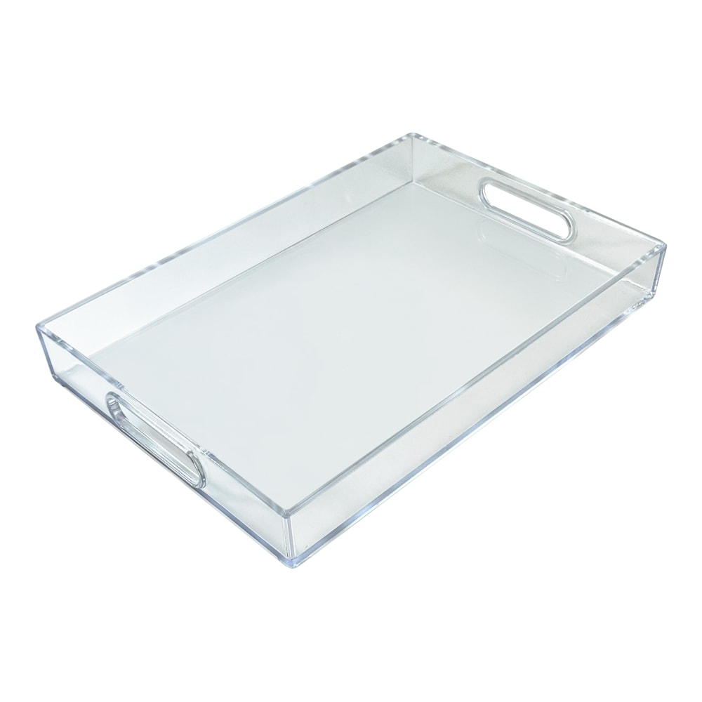Azar Displays Acrylic Serving Tray With Handles, 16in x 11in, Clear MPN:556260