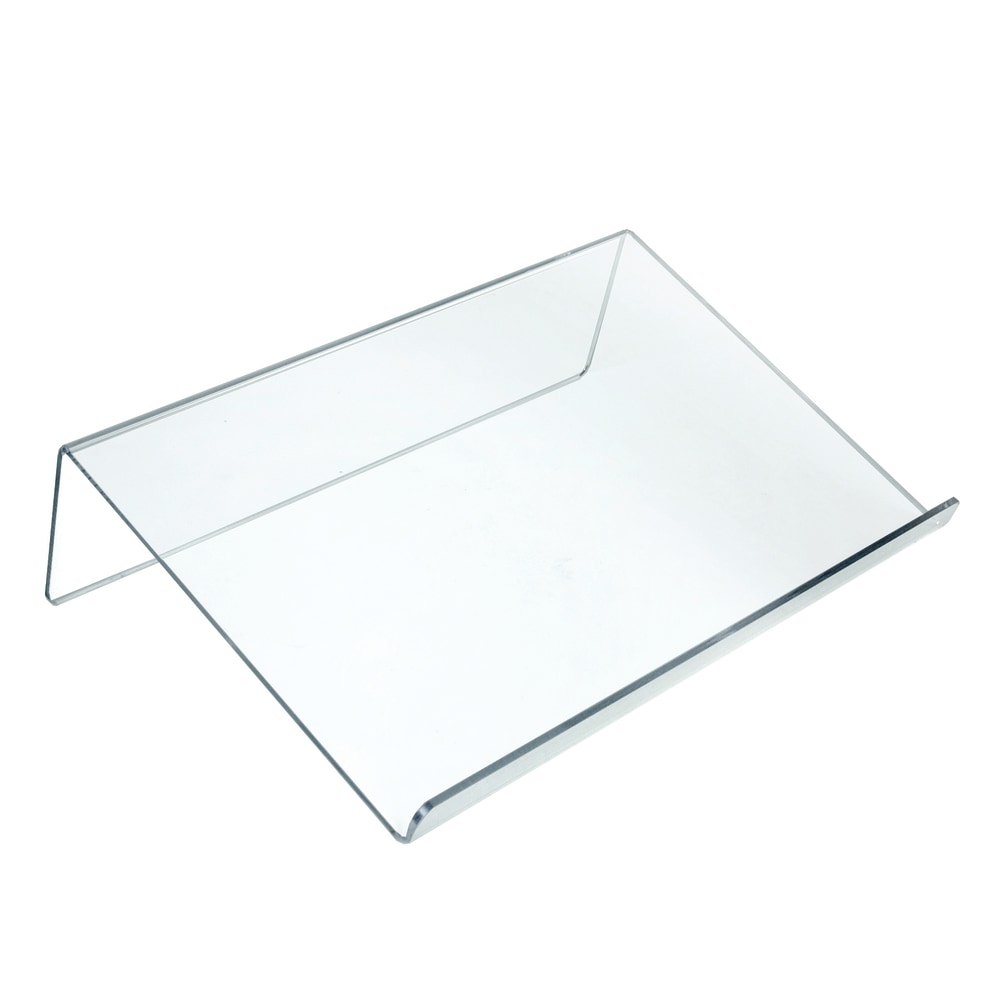 Azar Displays Book Stand Holder, 5inH x 18inW x 12inD, Clear MPN:515542