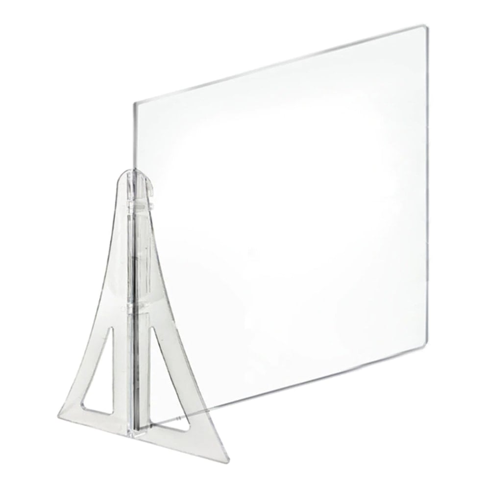 Azar Displays Single Leg Partition Cashier Shield, 20in x 20in, Clear, Set Of 2 Shields MPN:179890-187