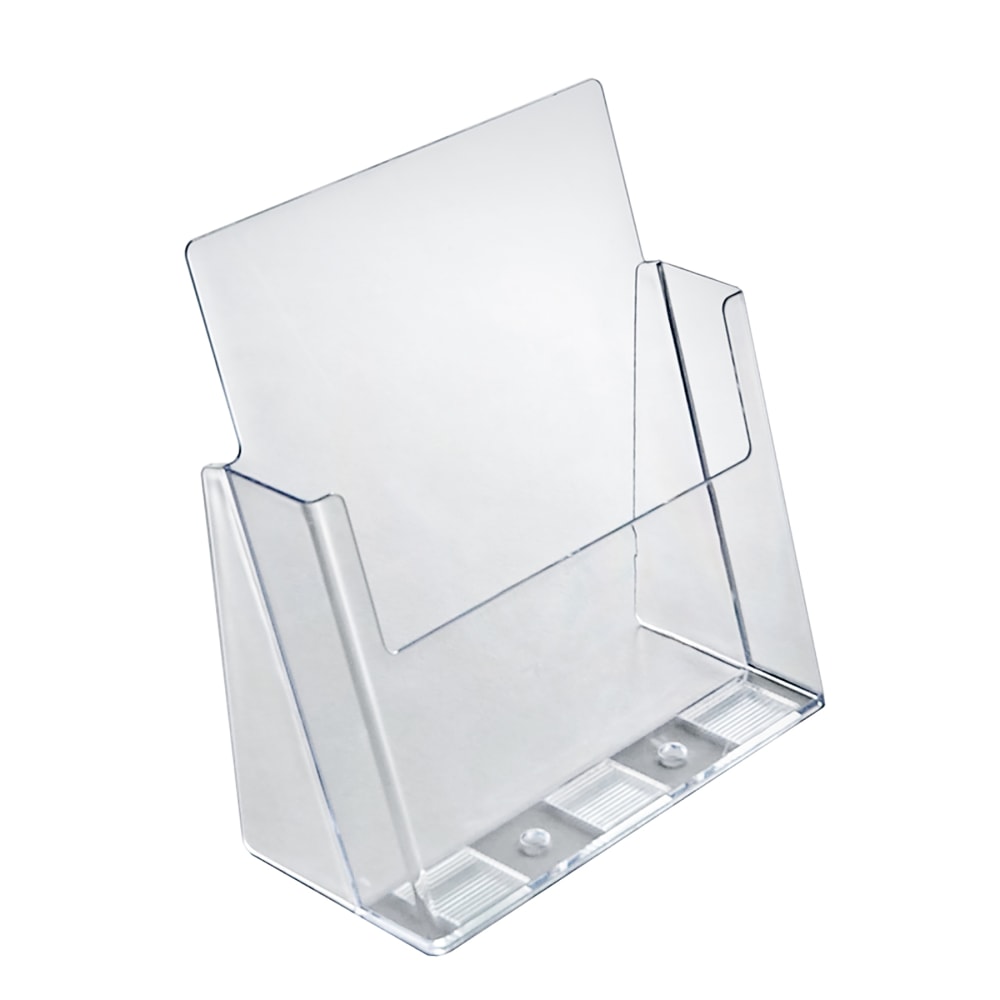 Azar Displays Letter-Sized Brochure Holder, 9-13/16inH x 9-3/16inW x 4-1/4inD, Clear MPN:252385-1PK