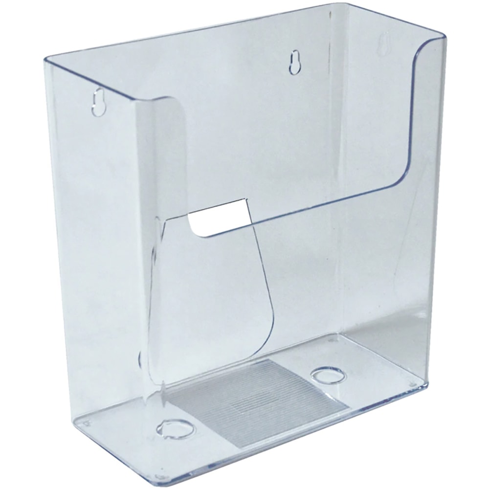 Azar Displays Desktop/Wall-Mount File Holders, 9-1/2inH x 8-7/8inW x 4-1/4inD, Clear, Pack Of 4 Holders MPN:252415