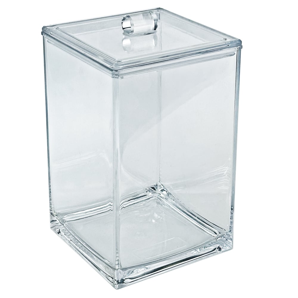 Azar Displays Square Candy Bin With Acrylic Lid, 1.04 Gallons, Clear MPN:400431