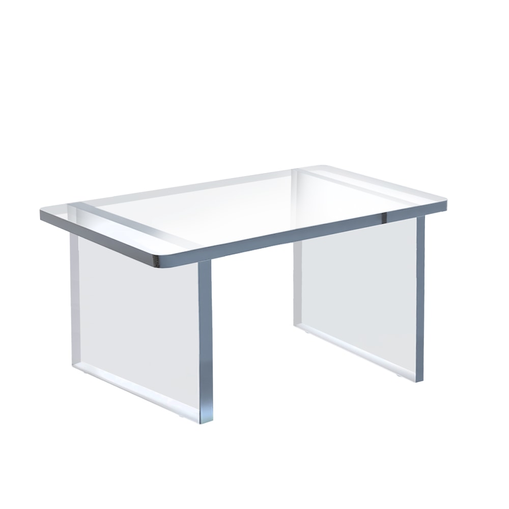 Azar Displays Thick Deluxe Acrylic Riser With Bumpers, 7inH x 11-3/4inW x 7-3/4inD, Clear MPN:515367