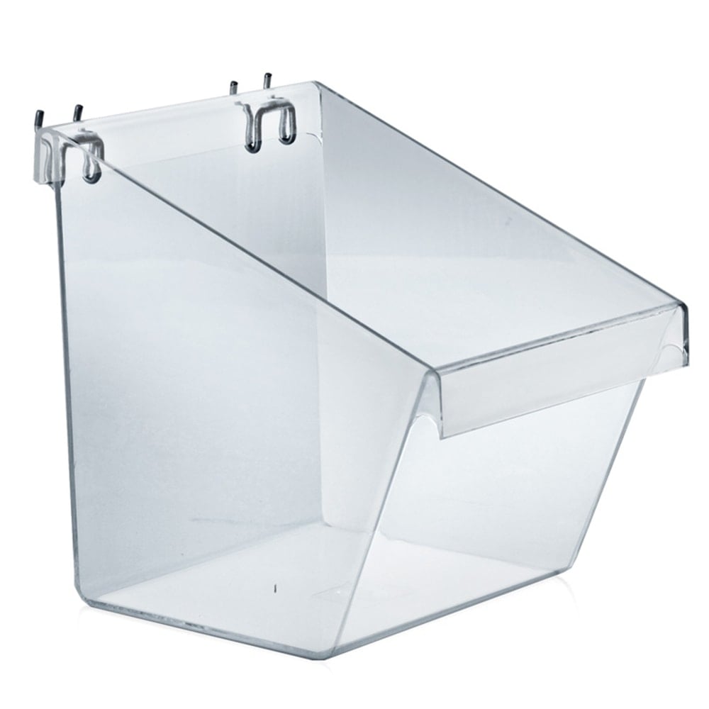 Azar Displays Plastic-Molded Buckets, 8inL x 9inW x 9inH, Clear, Pack Of 4 Buckets MPN:556118