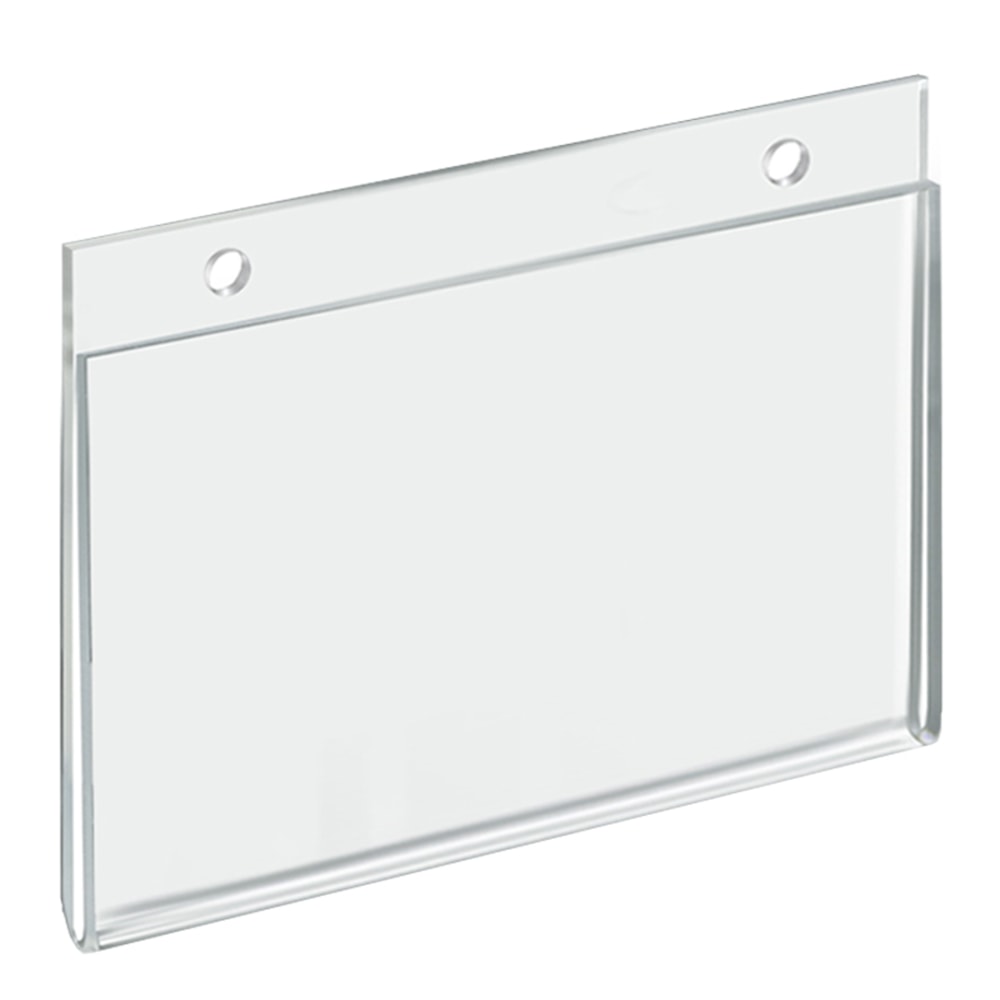 Azar Displays Wall Hanging Acrylic Horizontal Sign Holder, 4inH x 6inW x 1/4inD, Clear, Pack Of 10 Frames MPN:162734