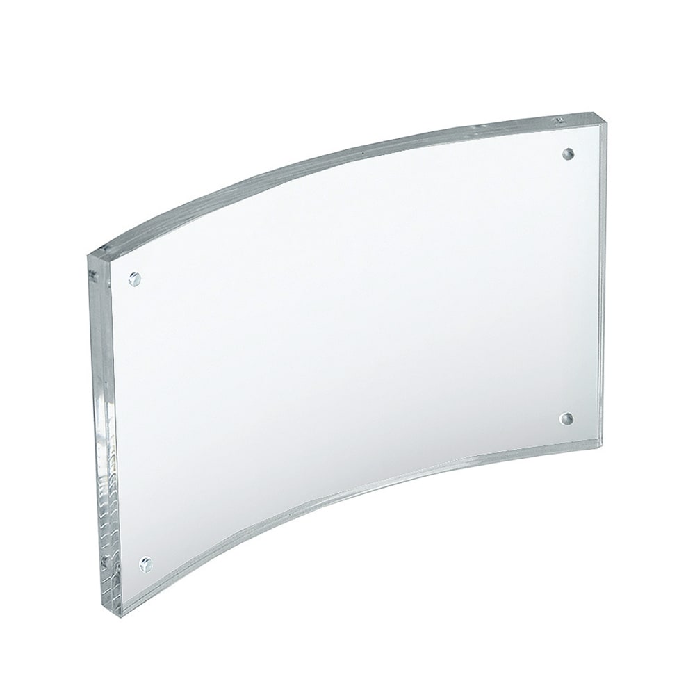 Azar Displays Curved Magnetic Acrylic Sign Holders, 4in x 6in, Clear, Pack Of 2 Holders MPN:252930
