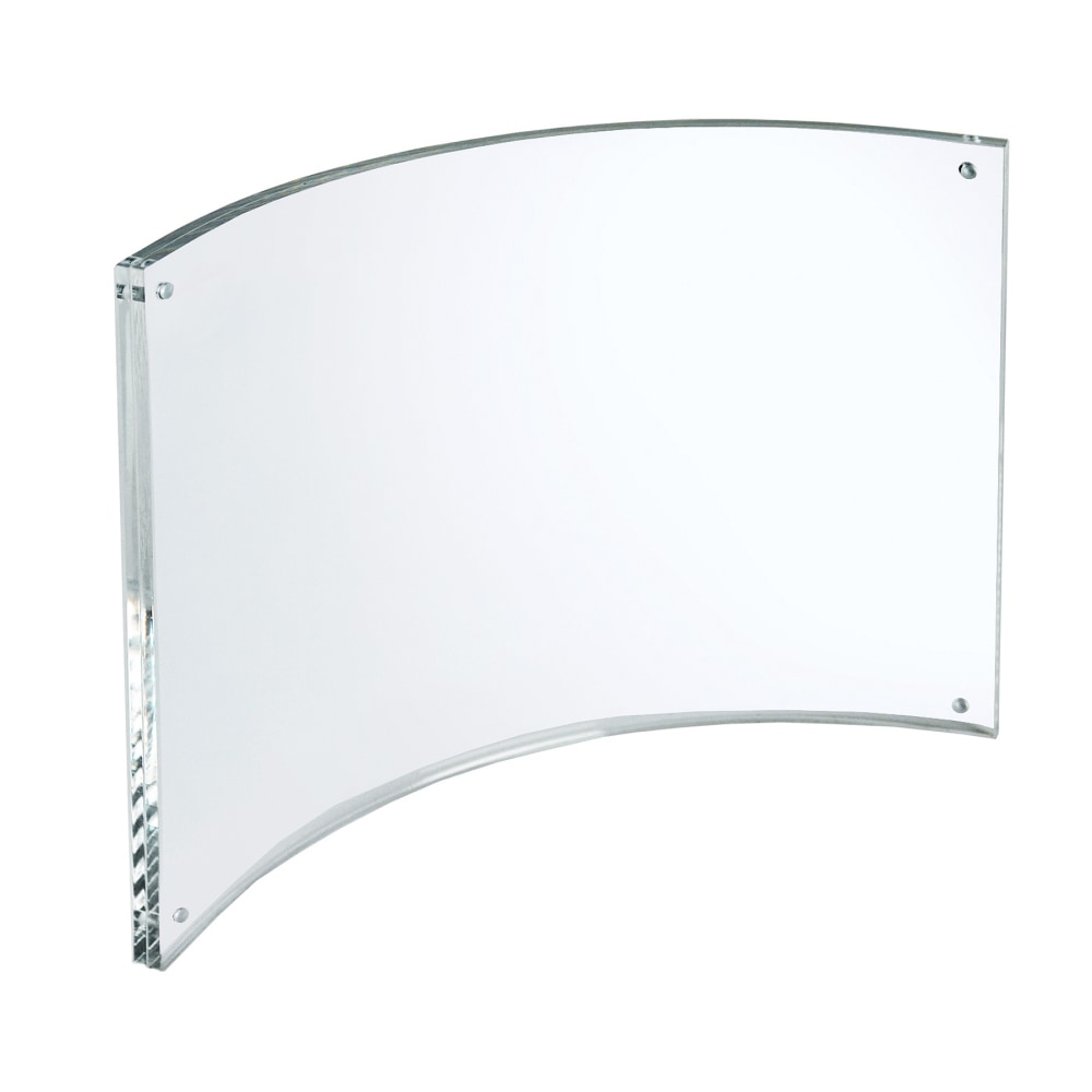 Azar Displays Curved Magnetic Acrylic Sign Holders, 8-1/2in x 11in, Clear, Pack Of 2 Holders MPN:252932
