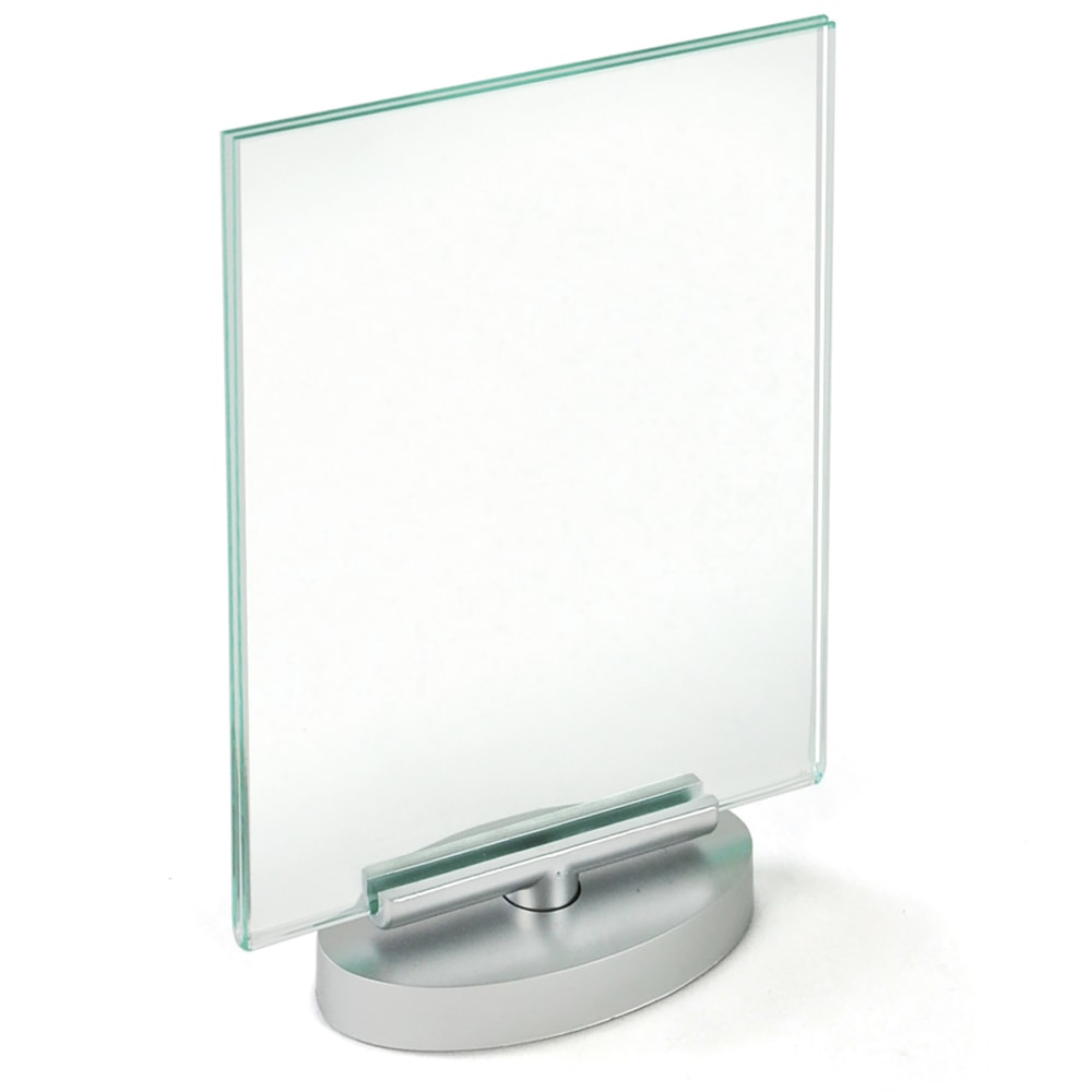 Azar Displays 2-Sided Revolving Acrylic Vertical Sign Holders, 7in x 5in, Clear, Pack Of 2 Holders MPN:252941