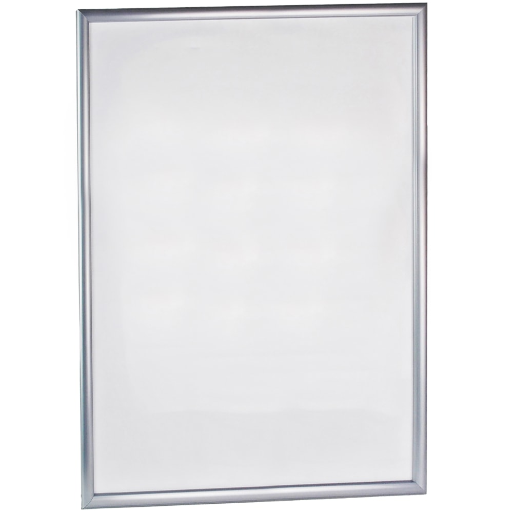Azar Displays Wall Mount Snap Frame Plastic Vertical/Horizontal Sign Holder, 40inH x 30inW x 3/4inD, Silver MPN:300348-SLV