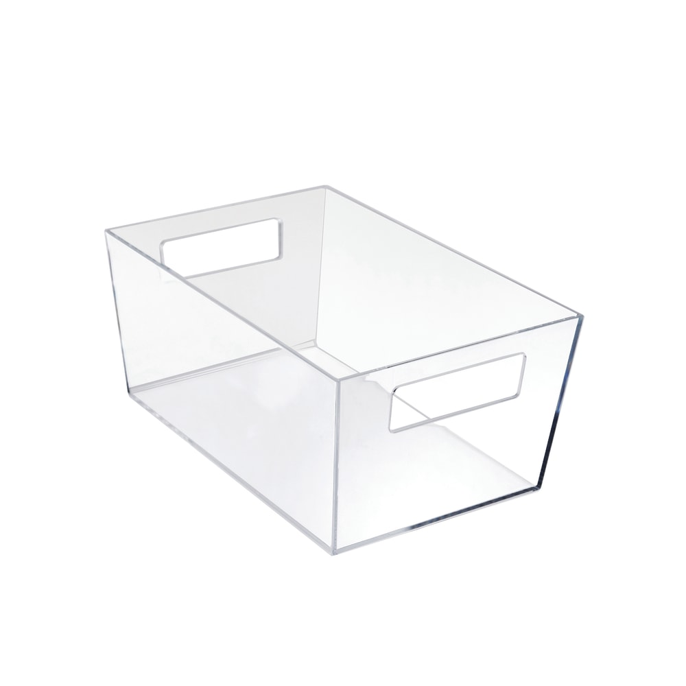 Azar Displays Tote Bins With Handles, Large, Clear, Pack Of 4 Bins MPN:556237