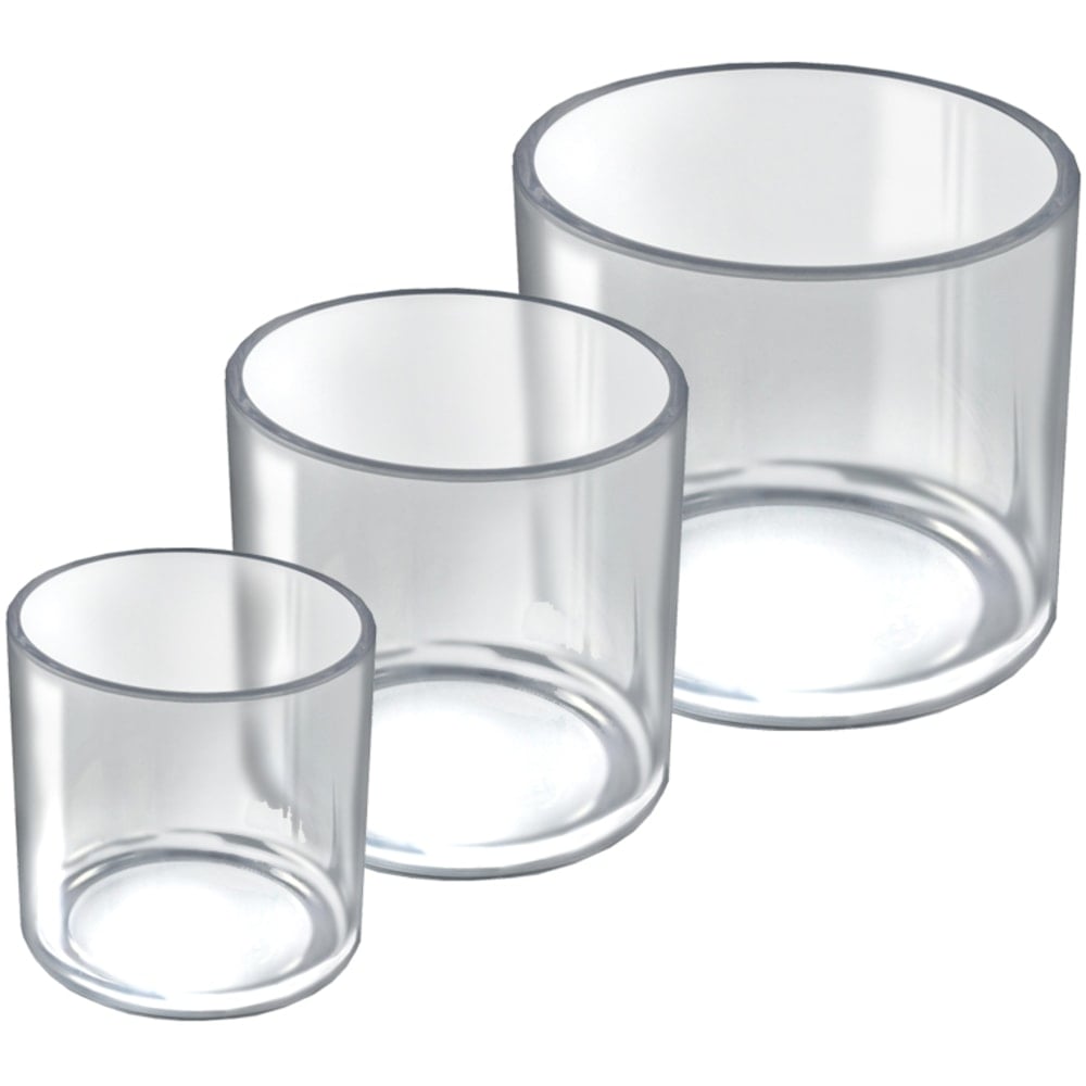 Azar Displays Deluxe 3-Bin Set, Cylindrical, Clear MPN:556333-SET