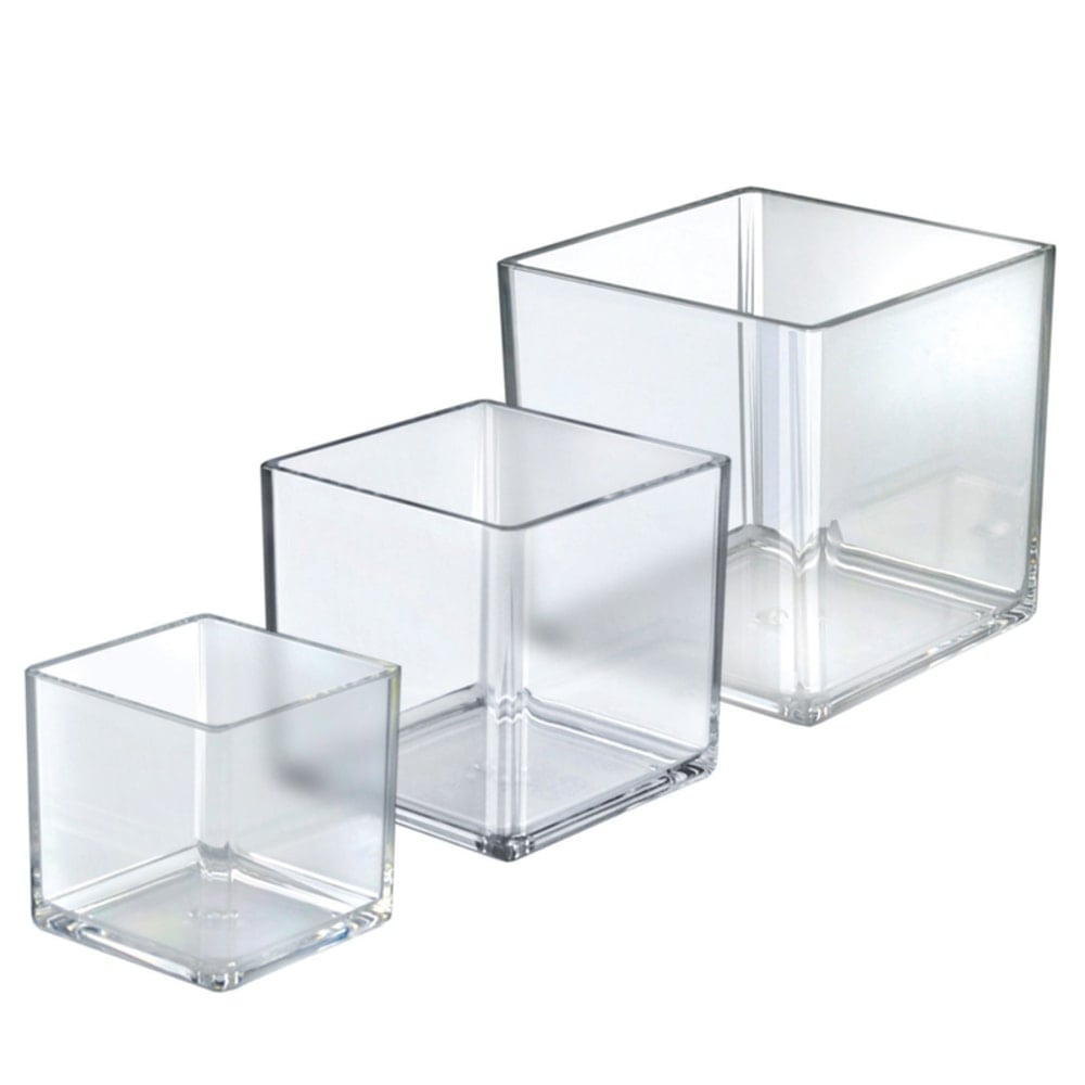 Azar Displays Deluxe 3-Bin Set, Square, Clear MPN:556377-SET