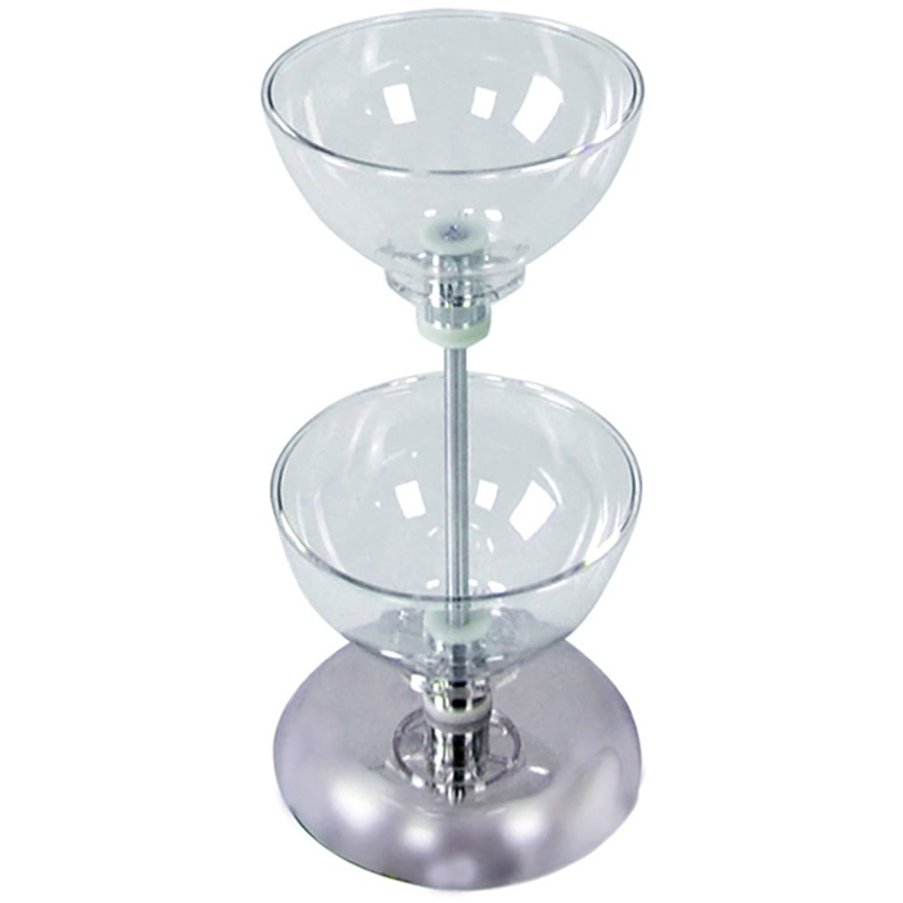 Azar Displays 2-Tier Bowl Display, 15-1/2inH x 8inW x 8inD, Clear MPN:720208