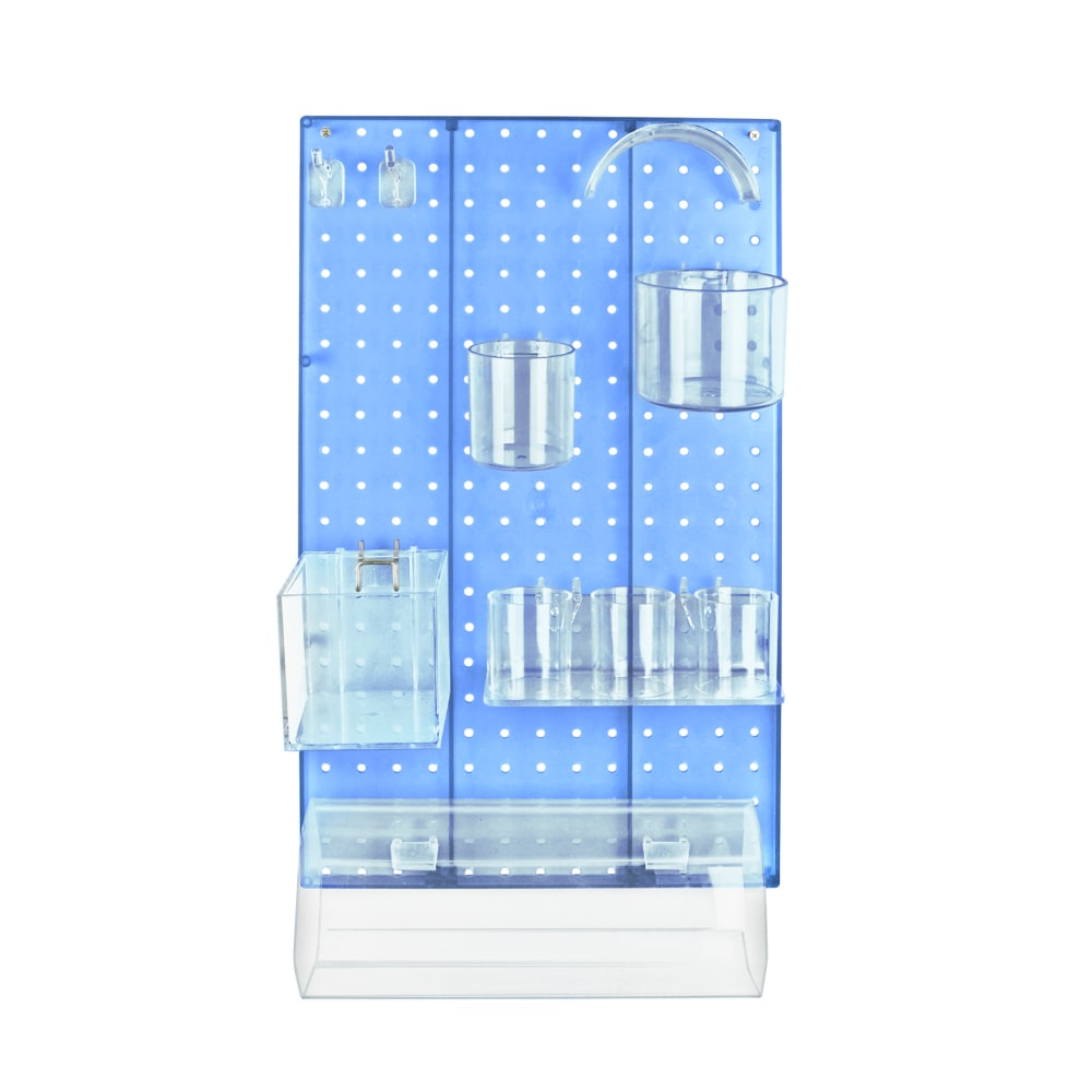 Azar Displays 10-Piece Pegboard Organizer Kit, Blue MPN:900940-BLU