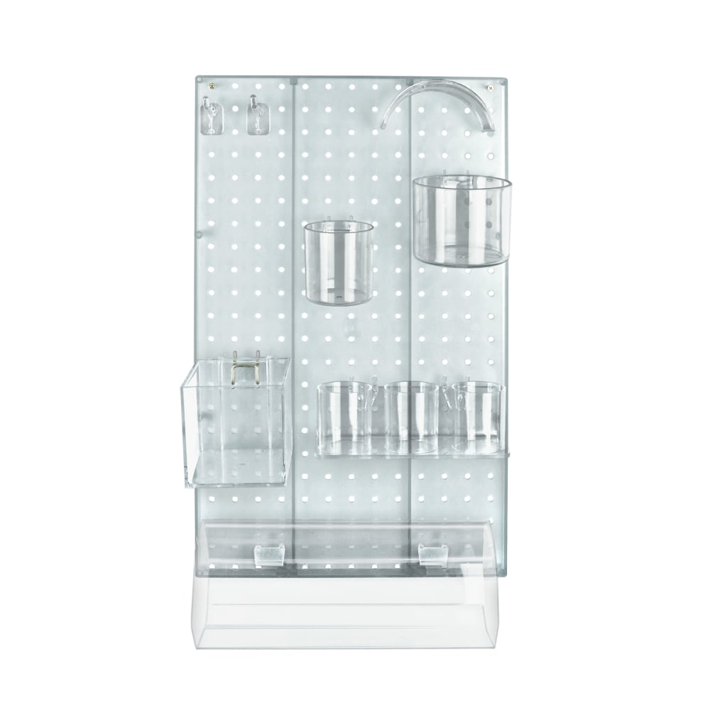 Azar Displays 10-Piece Pegboard Organizer Kit, Clear MPN:900940-CLR