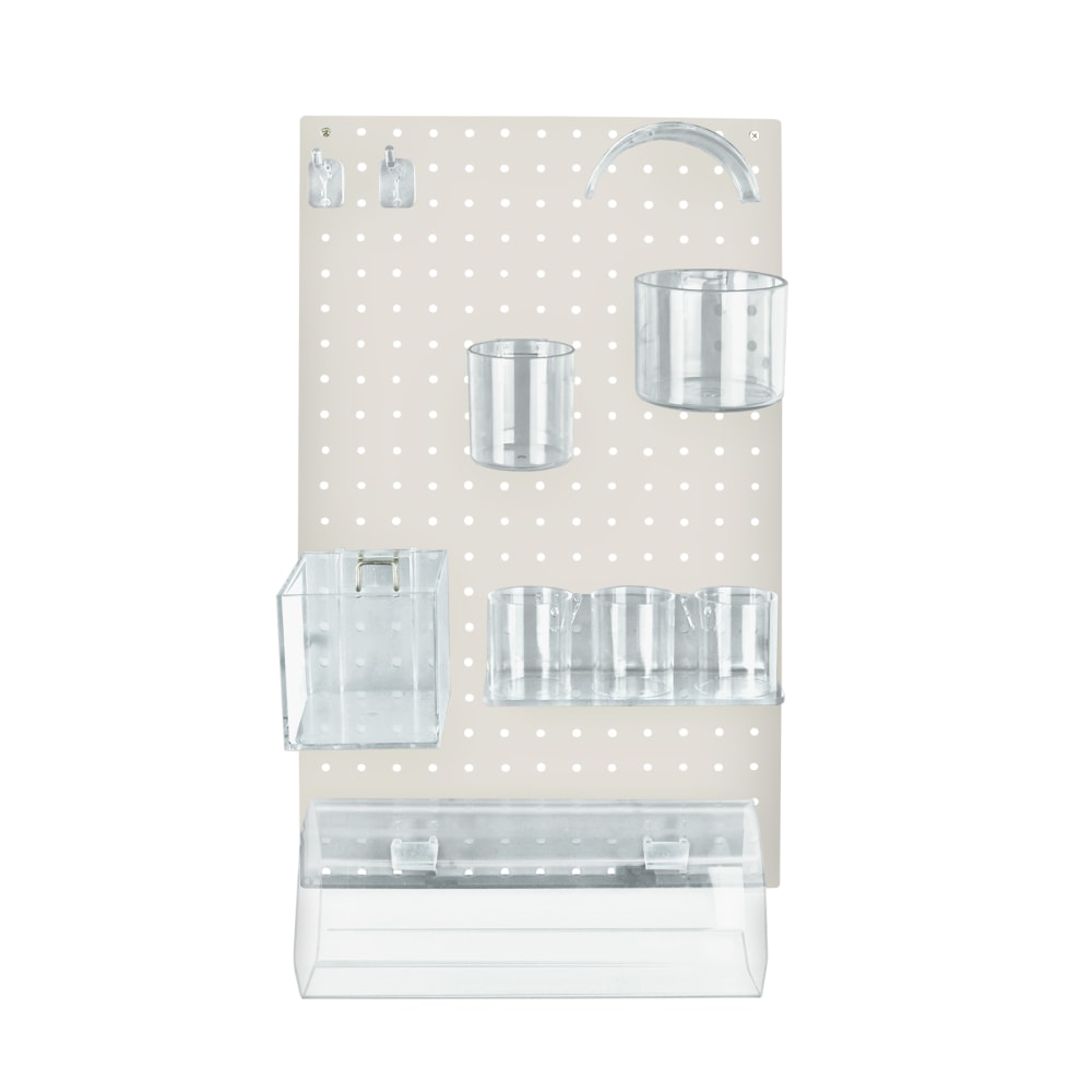 Azar Displays 10-Piece Pegboard Organizer Kit, White MPN:900940-WHT