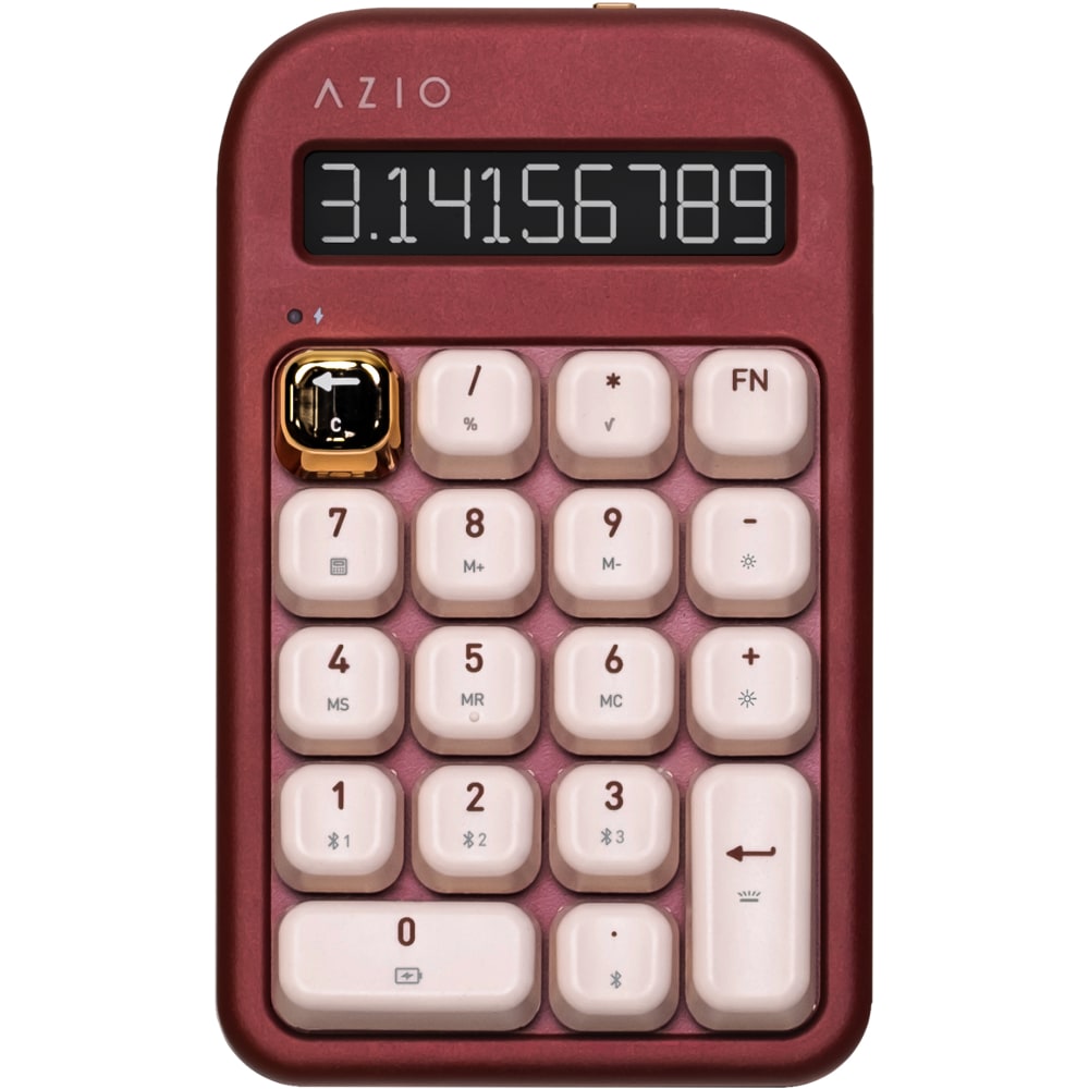 AZIO IZO Number Pad/Standalone Calculator, Blue Switches, Baroque Rose, AZI917800F065 MPN:IN106-US