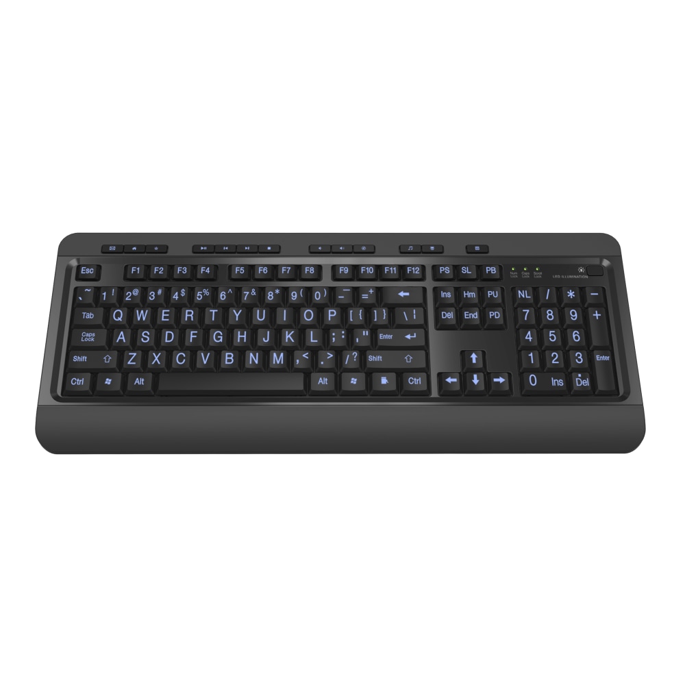 Azio KB505U Vision USB Keyboard, Black MPN:KB505U
