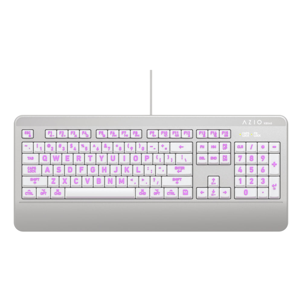 Azio KB540 USB Backlit Keyboard With Antimicrobial Protection For Mac, AZI917800F046 MPN:KB540