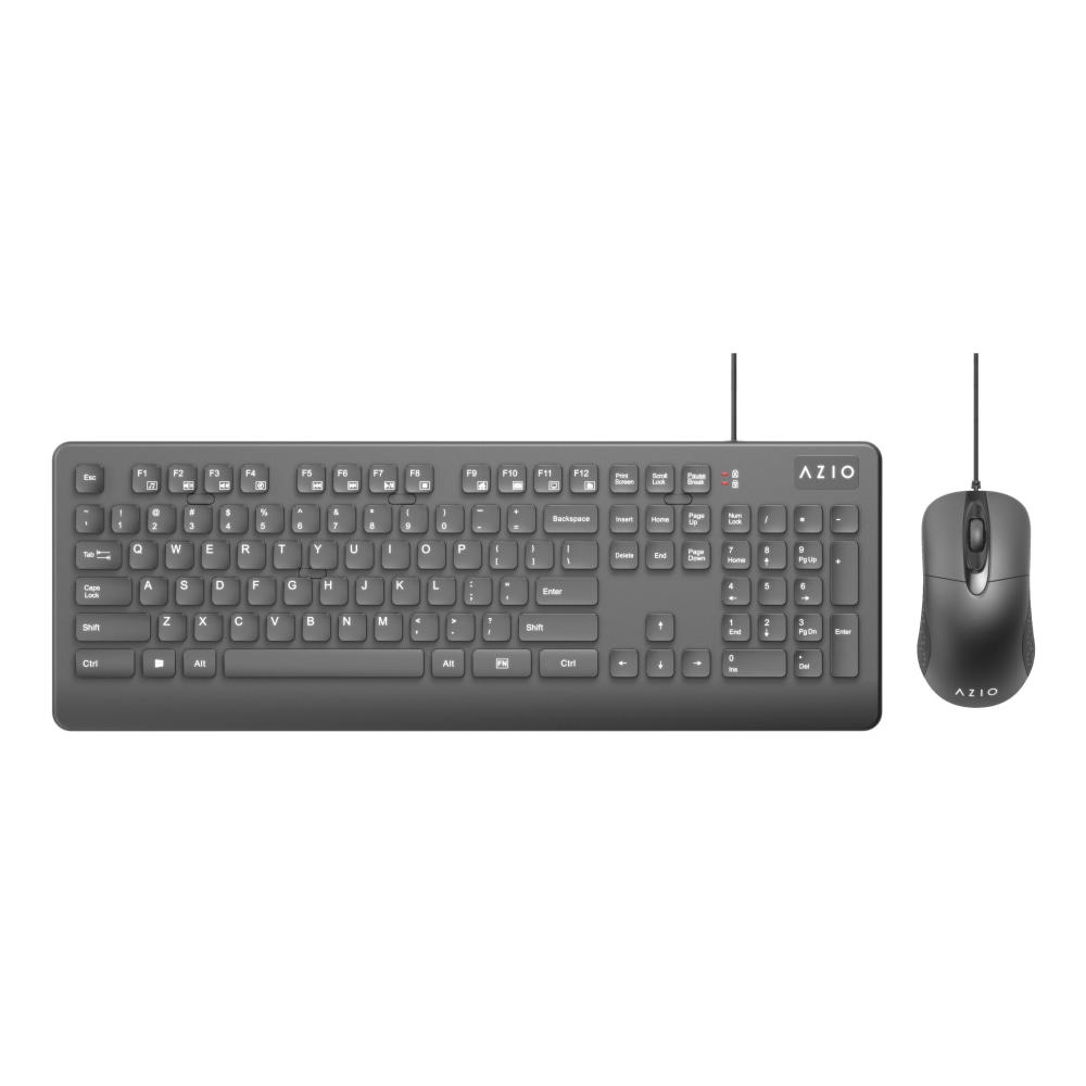 Azio KM535 USB Mouse And Keyboard With Antimicrobial Protection, AZI917800F048 MPN:KM535