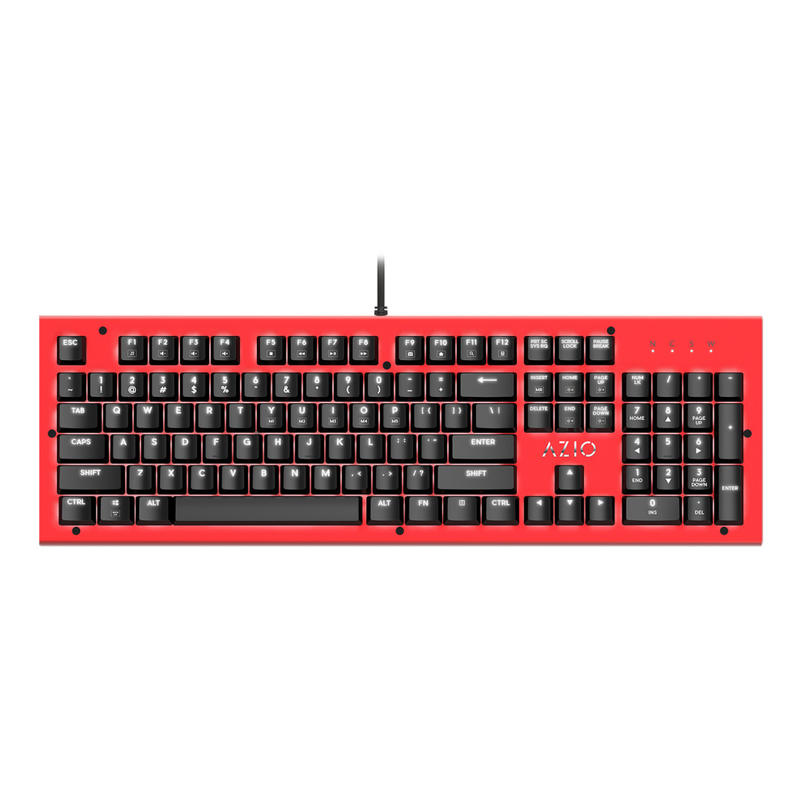 Azio MK HUE USB Keyboard, Red, MK-HUE-RD MPN:MK-HUE-RD