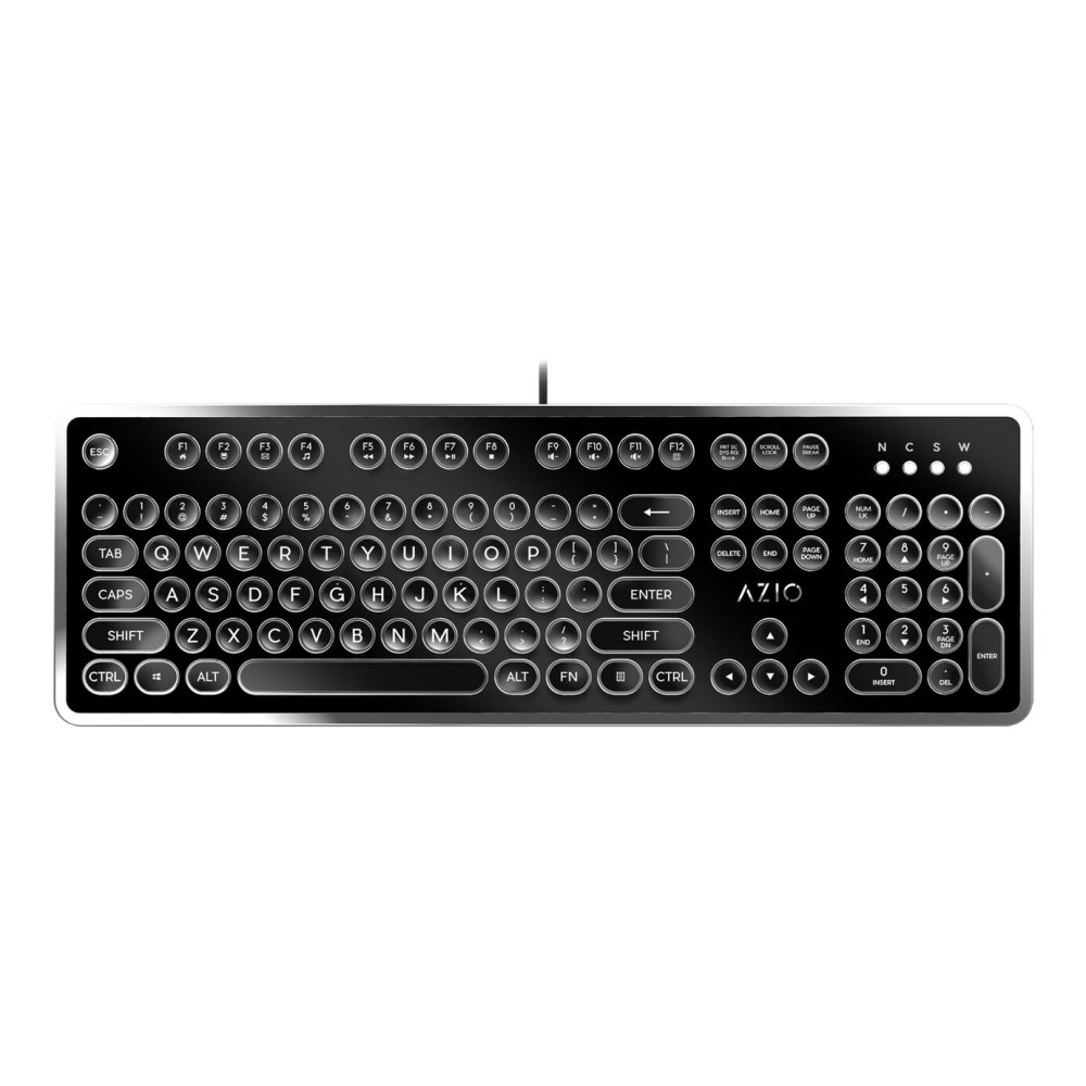 Azio MK Retro USB Keyboard, Black, MK-RETRO-01-US MPN:MK-RETRO-01