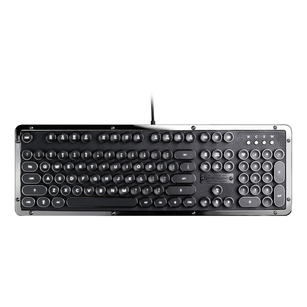 Azio Retro Classic Vintage Typewriter Mechanical USB Keyboard, Onyx, MK-RETRO-L-01-US MPN:MK-RETRO-L-01-US