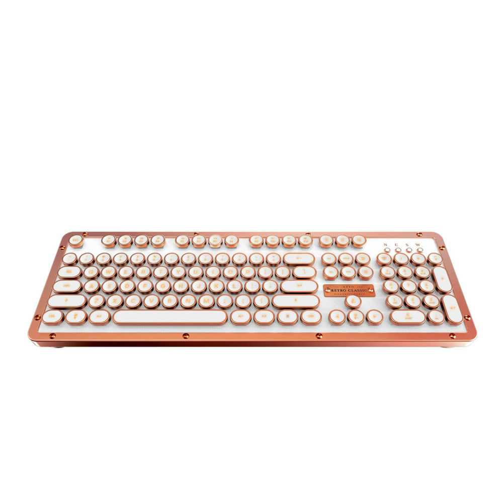 Azio Retro Classic Wireless Keyboard, Full Size, Posh MPN:MK-RETRO-L-02B-US
