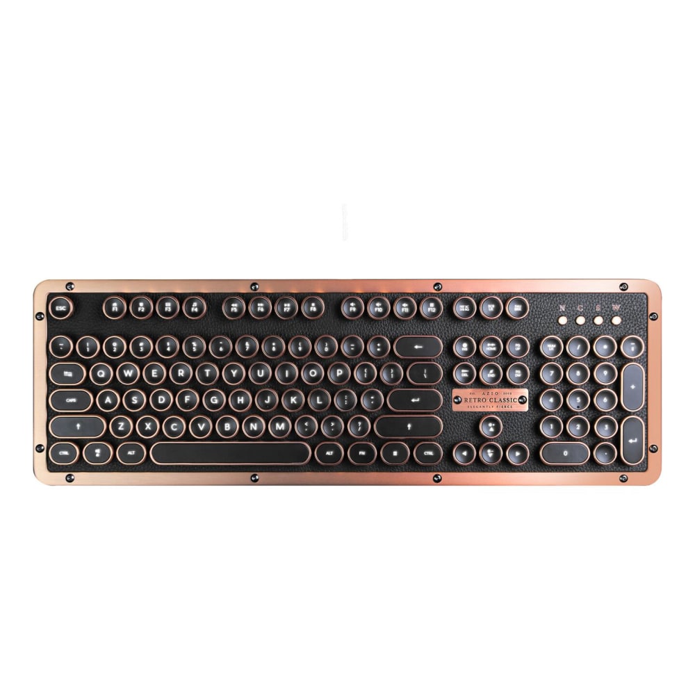 Azio Retro Classic Wireless Keyboard, Full Size, Artisan MPN:MK-RETRO-L-03B-US