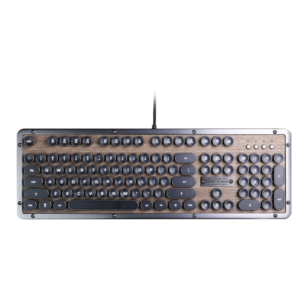 Azio Retro Classic Vintage Typewriter Mechanical USB Keyboard, Elwood, MK-RETRO-W-01-US MPN:MK-RETRO-W-01-US
