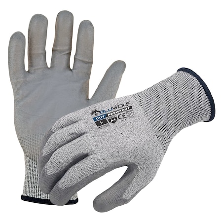 Cut-Resistant Work Gloves, Cut Level A4, Dipped, Polyurethane, Smooth, 2XL 1 PR MPN:BW4000