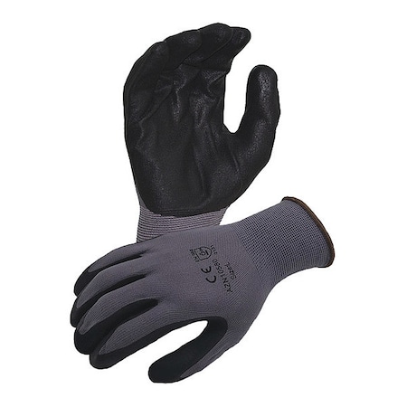 Coated Work Gloves, PU, Ultra-Fine Micro-Foam, Palm, Grey/Black, L 1 PR MPN:CM3000-L
