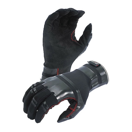 Mechanics Gloves, 17% Kevlar, 53% Nylon, 10% Spandex, 20% polyeurethane Palm, 2XL, Black/Red MPN:KX01A