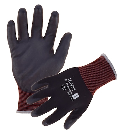 Coated Work Gloves, Polyurethane, Smooth, Palm, Black/Grey/Red, Xl 1 PR MPN:KX08N
