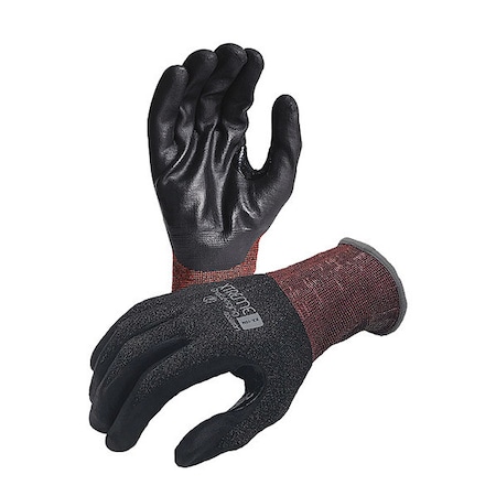 Cut Resistant Work Gloves, Cut Level A3, Dipped, Nitrile, Polyurethane, Ultra-Thin Micro-Foam, 2XL MPN:KX10N