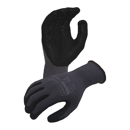 Coated Work Gloves, Nitrile, Ultra-Fine Micro-Foam, Palm, Grey/Black, Xl 1 PR MPN:N10525