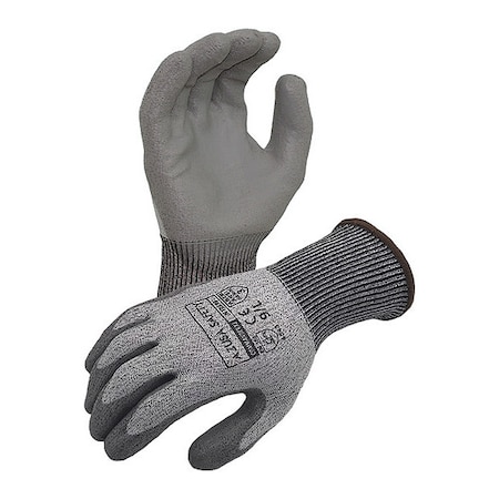 Cut-Resistant Work Gloves, Cut Level A3, Dipped, Polyurethane, Smooth, S 1 PR MPN:N10590
