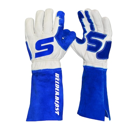 Welding Gloves, Cinched Wrist Cuff, English Thumb, Buffalo, L, 1 PR MPN:WSTICK