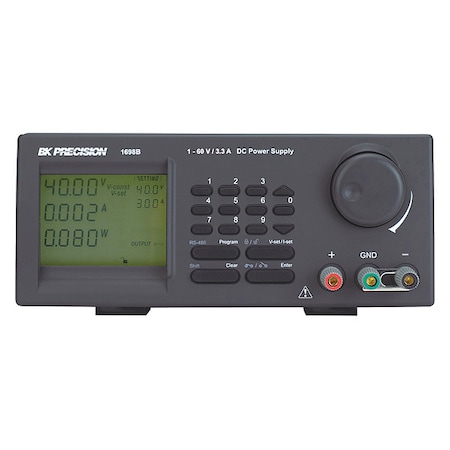 DC Power Supply, 100/240V AC, 60V DC, 200W, 3.3A, Benchtop MPN:1698B