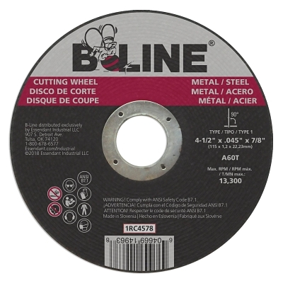 4-1/2 X .045 B-Line T1 Cutting Wheel A60T 7/8 MPN:903-1RC4578