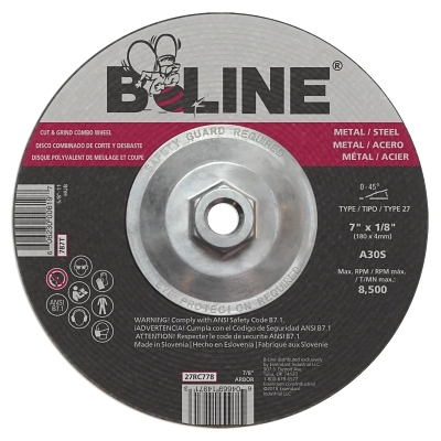 7 X 1/8 B-Line T27 Combowheel A30S 7/8 A.H. MPN:903-27RC778