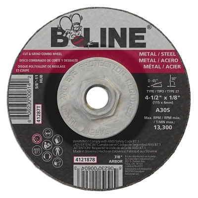 4-1/2 X 1/8 B-Line T27 Combo Wheel A30S 5/8-11 MPN:903-41287T
