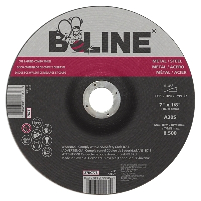 7 X 1/8 B-Line T27 Combowheel A30S 5/8-11 MPN:903-787T
