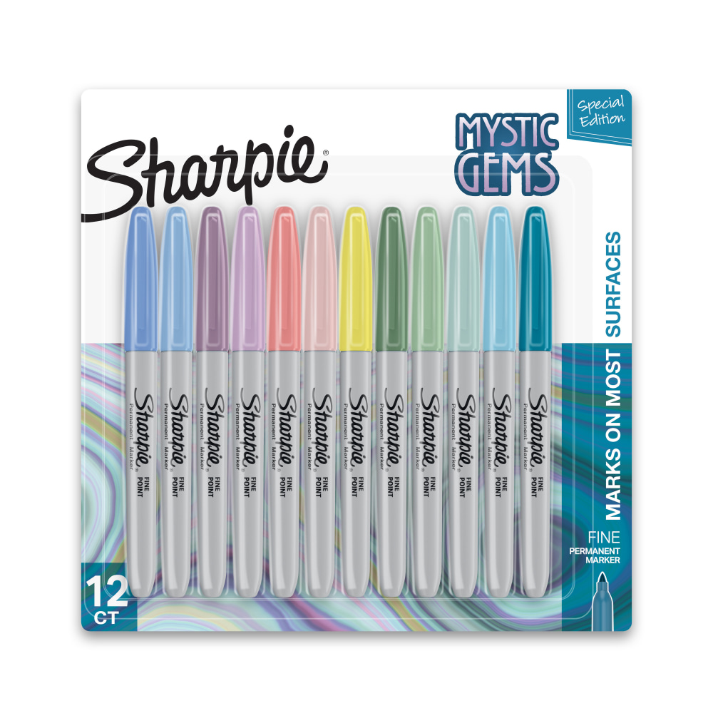 Sharpie Mystic Gems Permanent Markers, Multi Ink, 12/Pack, 2136729 MPN:2136729