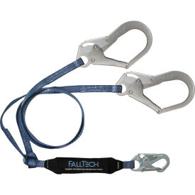 FallTech® 826073 ViewPack 6' Shock Absorbing Lanyard Y-leg with 1 Snap & 2 Rebar Hooks 826073