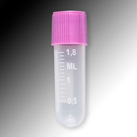 Sample Tube 2mL External Threads PP White Graduations & Marking Area Round Bottom 1000/Pack 6051