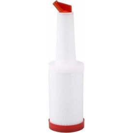 Winco PPB-1R Pour W/Red Spout & Lid 1 Qt. PPB-1R - Pkg Qty 12