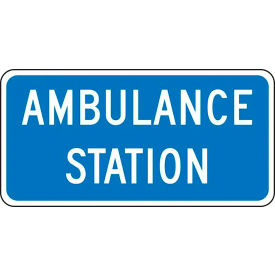 AccuformNMC™ Ambulance Station Traffic Safety Sign EGP Aluminum 12